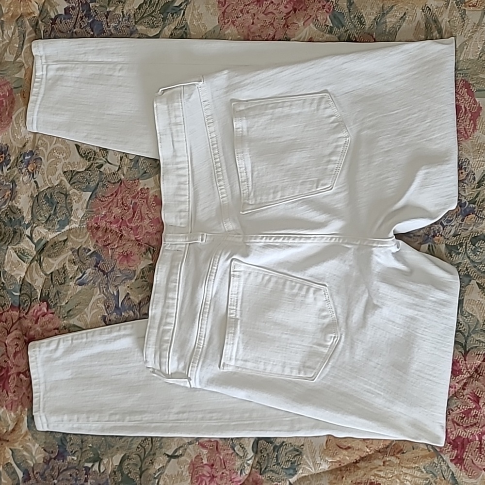 J.Crew White Womens Jeans Size 29 Midrise Skinny Stretch Finished Edge Hem - Picture 4 of 5